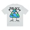 Palace Globlerone Pattern Printing Short Sleeve Unisex Gray In Gray