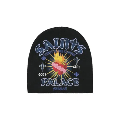 Pre-owned Palace Gods Gift Nein Cuff Beanie 'black' | Men's Size Onesize