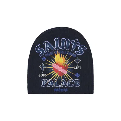 Pre-owned Palace Gods Gift Nein Cuff Beanie 'navy' | Blue | Men's Size Onesize