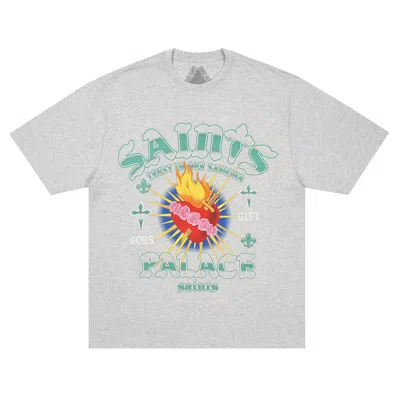 Pre-owned Palace Gods Gift T-shirt 'grey Marl' | Men's Size Xl In Gray