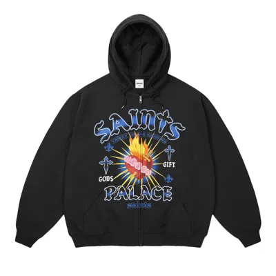 Pre-owned Palace Gods Gift Zip Hood 'black' | Men's Size L