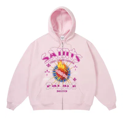 Pre-owned Palace Gods Gift Zip Hood 'lush Flush' | Pink | Men's Size L