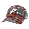 Palace Gore-tex Plaid 6-panel Cap 'red' In Neutral