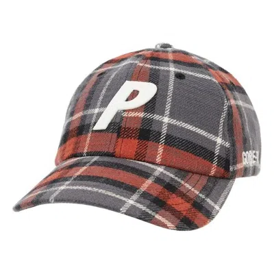 Palace Gore-tex Plaid 6-panel Cap 'red' In Neutral