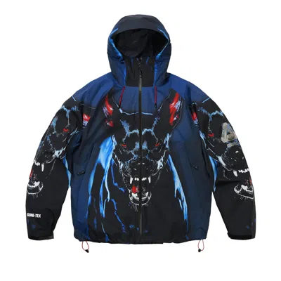 Pre-owned Palace Gore-tex 2l P-tek Jacket 'k-nein Print' | Blue | Men's Size L