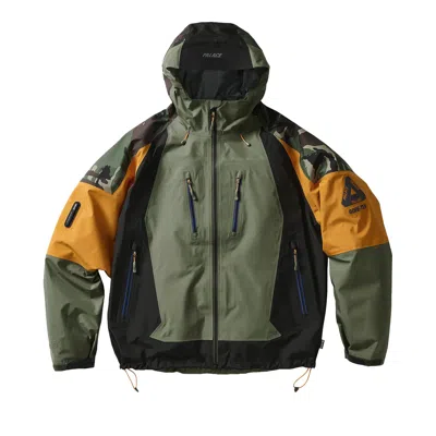 Pre-owned Palace Gore-tex 3l Remix Jacket 'green Mix' | Men's Size S