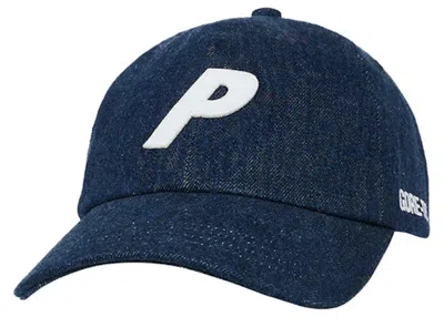 Pre-owned Palace Goretex P 6panel In Denim Stonewash