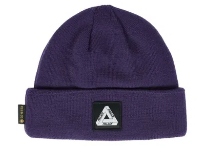 Pre-owned Palace Goretex Triferg Patch Beanie In Deep Purple