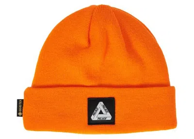 Pre-owned Palace Goretex Triferg Patch Beanie In Orange