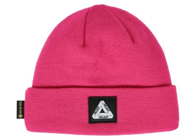 Pre-owned Palace Goretex Triferg Patch Beanie In Pink