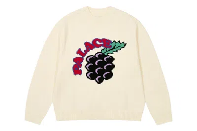 Pre-owned Palace Grape Knit Soft White