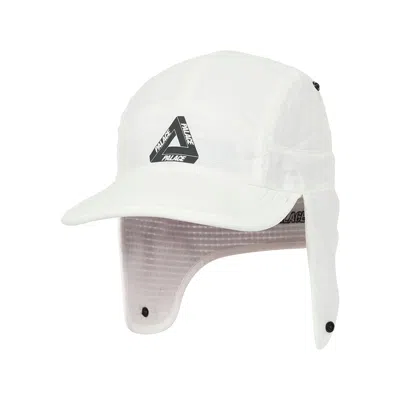 Pre-owned Palace Grid Fleece Reversible Earflap Hat 'white' | Men's Size Onesize