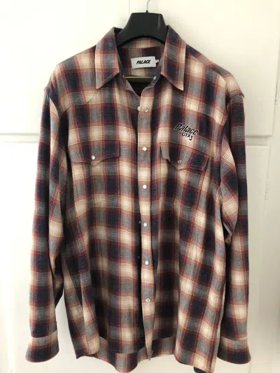 Pre-owned Palace Gtx Flannel Shirt In Blue