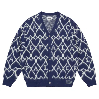 Pre-owned Palace Hairy Heart Knit 'blue' | Men's Size L