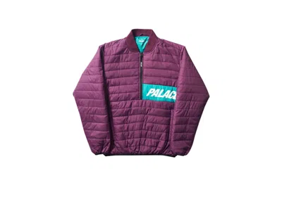 Pre-owned Palace Half Zip Packer In Blackberry/teal
