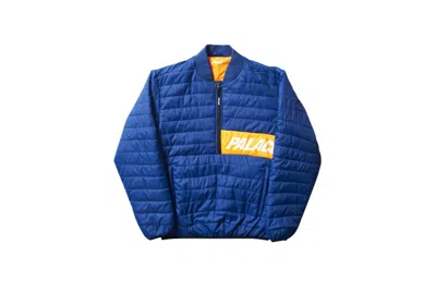 Pre-owned Palace Half Zip Packer In Blue/orange