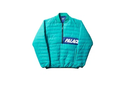 Pre-owned Palace Half Zip Packer In Teal