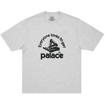 Pre-owned Palace Hand Out T-shirt 'grey Marl' | Men's Size L In Gray