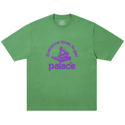 Pre-owned Palace Hand Out T-shirt 'lucky Green' | Men's Size S