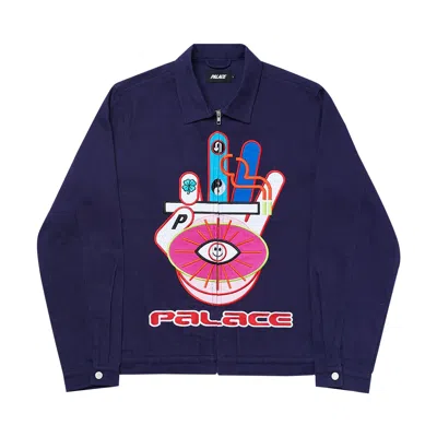 Pre-owned Palace Happy Cig Jacket 'navy' | Blue | Men's Size L