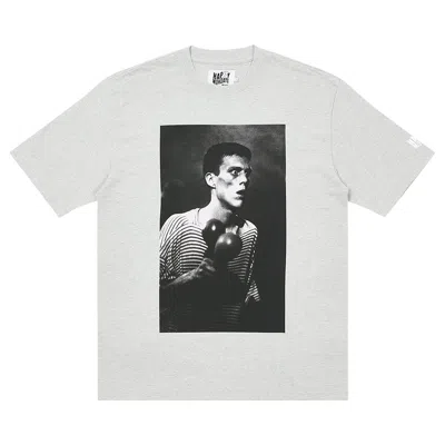 Pre-owned Palace Happy Mondays Bez T-shirt 'grey Marl' | Men's Size L In Gray