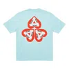 Palace Heart Shape Tri-ferg Pattern Short Sleeve Unisex Light Blue In Blue