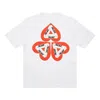Palace Heart Shape Tri-ferg Pattern Short Sleeve Unisex White In White