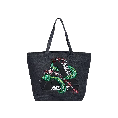 Pre-owned Palace Hesh Denim Tote Bag 'rinse' In Blue