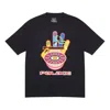 Palace Hippy Cig T-shirt Creative Pattern Printing Short Sleeve Unisex Black In Black