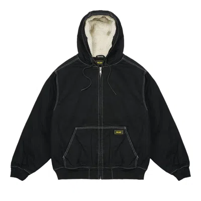Pre-owned Palace Hooded Sherp Jacket 'black Stone Wash' | Men's Size L
