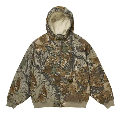 Pre-owned Palace Hooded Sherp Jacket 'realtree' | Green | Men's Size S