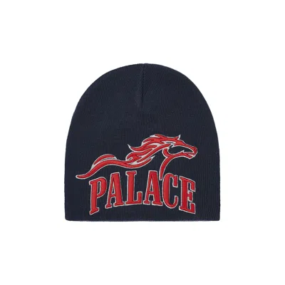 Pre-owned Palace Horsepower Nein Cuff Beanie 'navy' | Blue | Men's Size Onesize