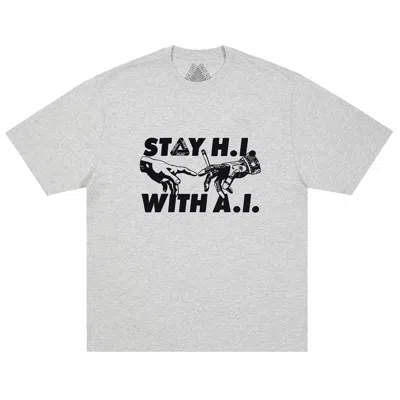Pre-owned Palace Indica T-shirt 'grey Marl' | Men's Size Xl In Gray