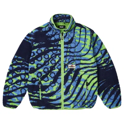 Pre-owned Palace Indoor Funnel Fleece 'space Ramble' | Blue | Men's Size M