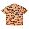 Palace Jimmy Shirt Peach Polo Shirt 'brown' In Orange