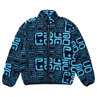 Pre-owned Palace Joyrex Fleece Jacket 'navy' In Blue