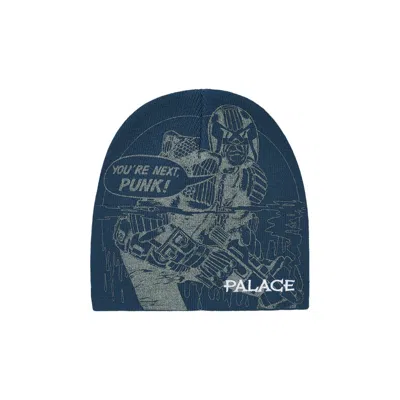 Pre-owned Palace Judge Dredd Nein Cuff Beanie 'navy' | Blue | Men's Size Onesize