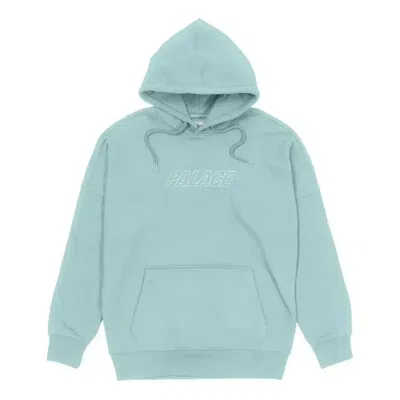 Palace Jumbo Tri-ferg Drop Shoulder Hoodie 'green' In Blue