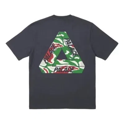 Palace Jungle Camo Tri-ferg T-shirt 'navy' In Black