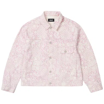 Pre-owned Palace Lace Bleached Denim Jacket 'pink Denim' | Men's Size M
