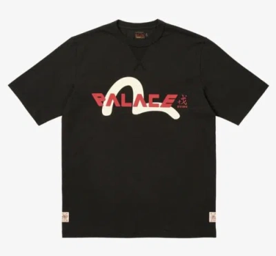 Pre-owned Palace Large  X Avisu Logo T-shirt Black Pre Order With Prof Of Purchase