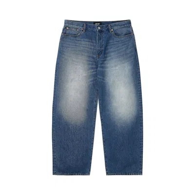 Pre-owned Palace Le Script P90 Baggy Jean 'distress Blue Wash' | Men's Size 34