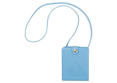 Pre-owned Palace Leather Hanging Wallet In Blue