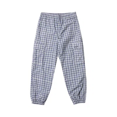 Pre-owned Palace Lighter Shell Cargo 'blue Gingham Check' | Men's Size L