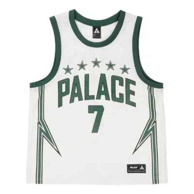 Palace Lightning Basketball Jersey 'white Green' In Animal Print