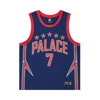 Pre-owned Palace Lightning Basketball Vest 'navy/red' | Blue | Men's Size Xl