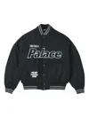 Palace Logo-patch Bomber Jacket In Black