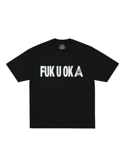 Palace Logo-print T-shirt In Black