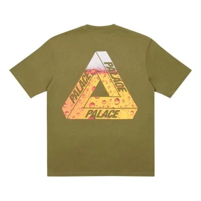 Palace Logo Printing Short Sleeve Unisex In Green