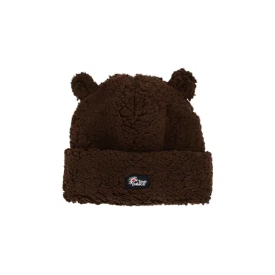 Pre-owned Palace Love  Fuzzy Ears Beanie 'brown' | Men's Size L/xl
